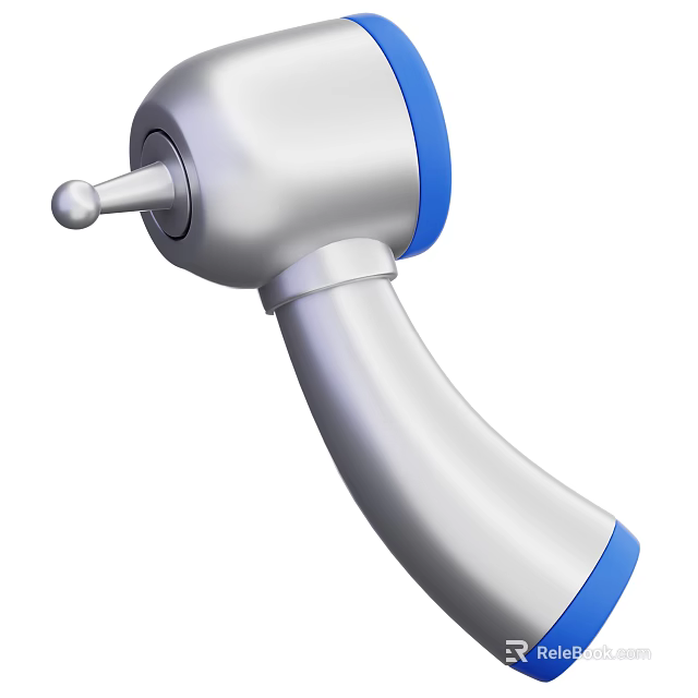 Professional Medical Device With Silver Blue Handle And Ergonomic Probe Design 3d model 