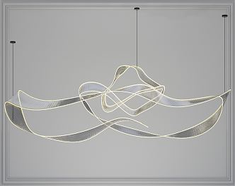 Modern special-shaped chandelier 3d model