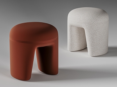 Low stool 3d model