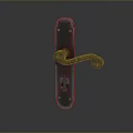 Decorative Carved Metal Door Handle as Practical Hardware Tool for Home Improvement