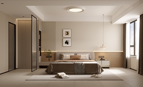 Modern Master Bedroom Style 3d model