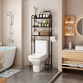 Modern Multi layer Bathroom Cabinet Rack for Toiletries Storage Next to Toilet
