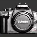 Professional Canon Digital Camera With Silver Body And High Quality Lens