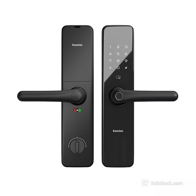 Kaadas Smart Door Lock with Fingerprint Keypad Handle and Traditional Key Entry 3d model 