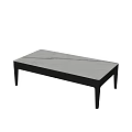 Sleek Modern Coffee Table With White Marble Top And Black Metal Frame Design 3d model