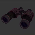 Classic Black Binoculars Electronic Device With Optic Lenses And Vintage Design