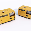 FIRMAN Yellow Industrial Generators With Control Panel And Dual Units Design 3d model