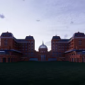 French Castle Architecture 3d model