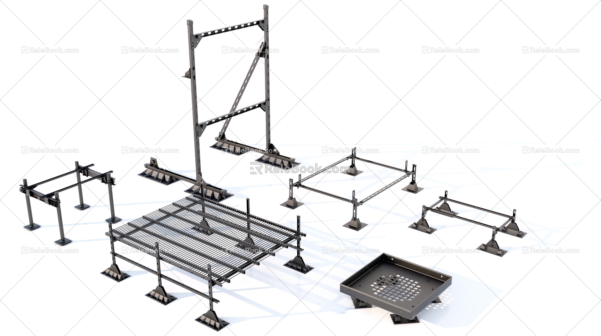 Pipe Support Support Frame Iron Frame 3d model