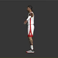 Man Wearing White Rockets Basketball Jersey Number 4 With Red Shorts Tattoos And Arms Outstretched