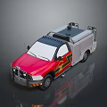 Red Military Vehicle With Stylish Design Functional Roof Equipment And Body Details