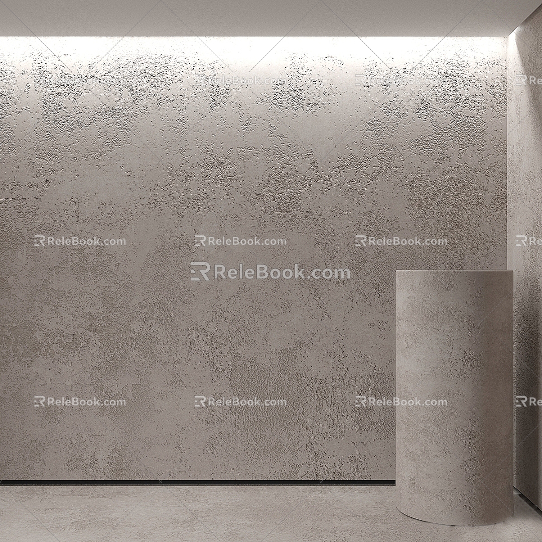 Texture paint wall micro cement wall paint gypsum wall cement paint 3d model