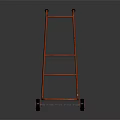 Red Hand Truck With Wheels And Handle For Moving Heavy Items
