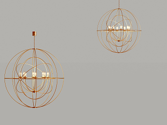 Modern chandelier metal chandelier 3d model