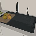 Modern vegetable basin sink faucet embedded sink vegetable sink 3d model
