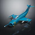 Blue Fighter Jet Model With Number 39 And Red Star Insignia On Dark Background