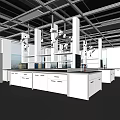 Modern Laboratory Physics Laboratory Tables and Chairs Laboratory Equipment Laboratory Research Room 3d model
