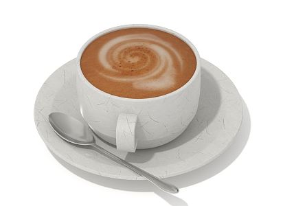 Modern coffee cappuccino 3d model