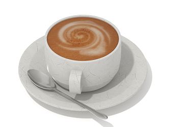 Modern coffee cappuccino 3d model