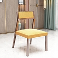 Chinese Simple Restaurant Solid Wood Dining Chair Leisure Chair 3d model