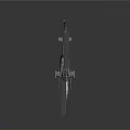 3D Model Military Helicopter With Rotor Blades Cockpit And Weapons On Reflective Surface