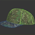 Camouflage Pattern Casual Cap With Green Brown Color For Outdoor Wear