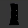 Stylish Black Leather Boots With Lace Up Design For Daily Wear
