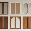 Various Cabinet Door Designs With Wooden Glass Grille And Vertical Striped Styles