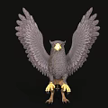 Realistic Eagle With Spread Wings Sharp Claws And Detailed Lifelike Sculpture