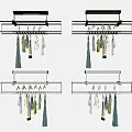 Modern drying rack electric drying rack combination 3d model