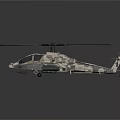 Military Camouflage Helicopter With Rotor Blades And Weapon Mounts Design