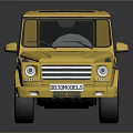Yellow Off Road SUV With Black Roof And White Alloy Wheels Design