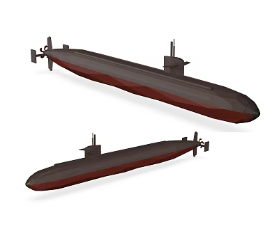 Modern submarine 3d model Modern submarine 3d model