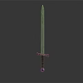Medieval Sword With Metal Blade Black Grip And Decorative Hilt Design