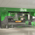StarTea Green Bubble Tea Shop Interior With Dining Area And Drink Station