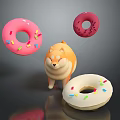 Modern Donuts Bread Breakfast West Point 3d model