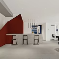 Modern Beauty Hair Salon Interior Design With Stylish Reception Counter And Lighting