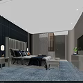 Luxurious SPA Interior Design With Massage Beds And Abstract Wall Art