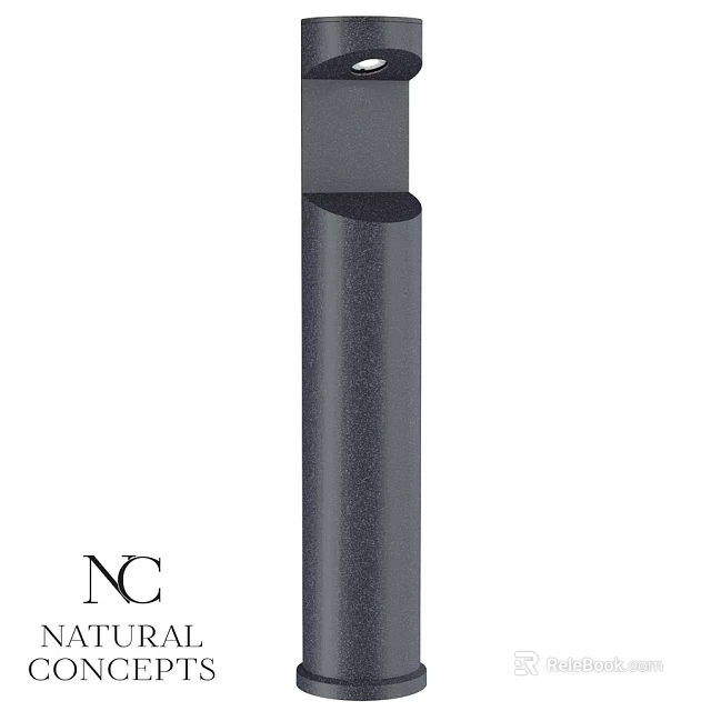 Modern Outdoor Light With Black Sleek Pole For Garden Pathway Lighting 3d model 