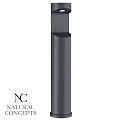 Modern Outdoor Light With Black Sleek Pole For Garden Pathway Lighting