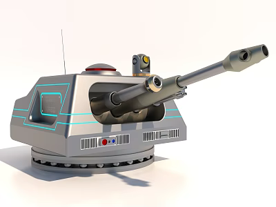 Modern Cannon Battery 3d model Modern Cannon Battery 3d model