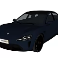 Hyundai Blue Coupe Car Rear View Sleek Design And Black Wheels
