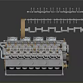 Detailed 3D Model Of Tire Structure With Tread Bead And Internal Components