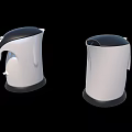 Two Modern White Electric Kettles As Sleek Household Appliances For Daily Use