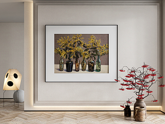 Modern Plant Painting Decorative Hanging Painting 3d model