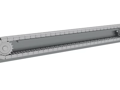 Heavy Duty Industrial Conveyor Belt Equipment With Metal Chain Roller Structure 3d model