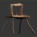 Small Wooden Household Workbench With Hand Tools For Craft Projects