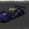 Sleek Racing Car With Colorful Livery Rear Wing Sponsor Logos And Race Number 66