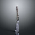 Decorative Folding Knife With Slim Sharp Blade And Patterned Handle Design