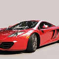 Red Sports Car With Sleek Body Design Black Wheels And Modern Headlights